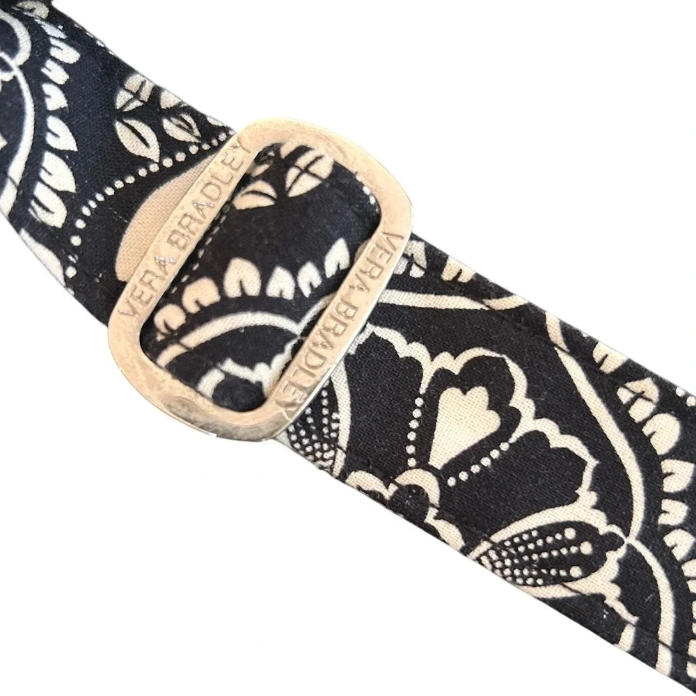 Vera Bradley Paisley in‎ Confidence Hipster Crossbody Bag Black White Quilted